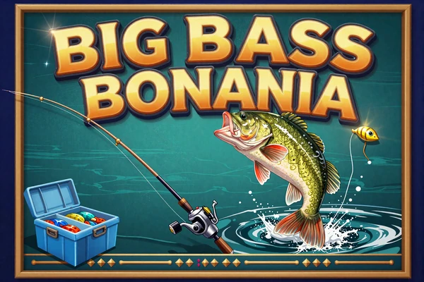 Big Bass Bonanza Slot mit springendem Bass und goldener Angel