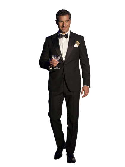 SlotLounge Host Marcus mit Cocktail und VIP-Liste tritt aus dem Schatten